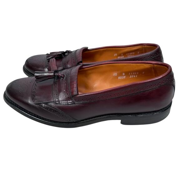 Allen Edmonds Bridgeton Kiltie Tassel Loafers Men’s 10 D Reddish Brown Cordovan - Picture 3 of 9